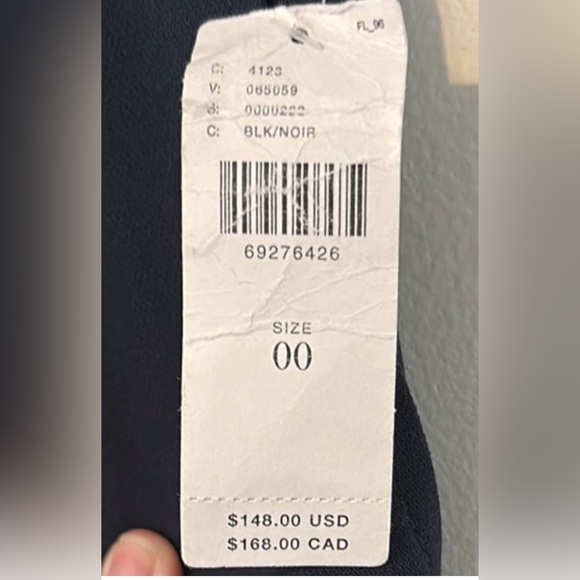 NWT Maeve by Anthropologie Pleated Black Trousers Size 00 - Picture 9 of 9